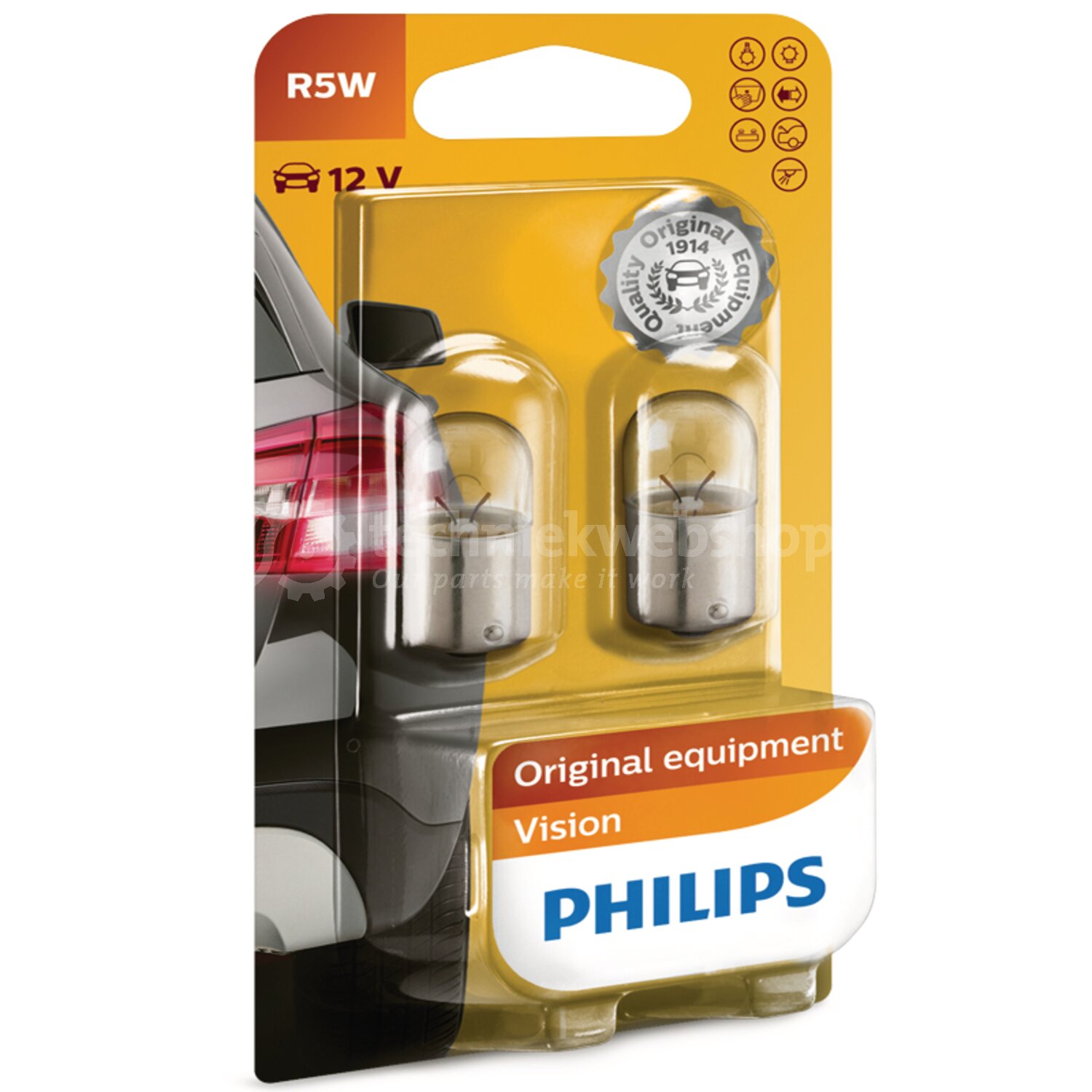 Philips Kogellamp R5W 12 volt / 5W - 44712821B2, 08711500055460 ...