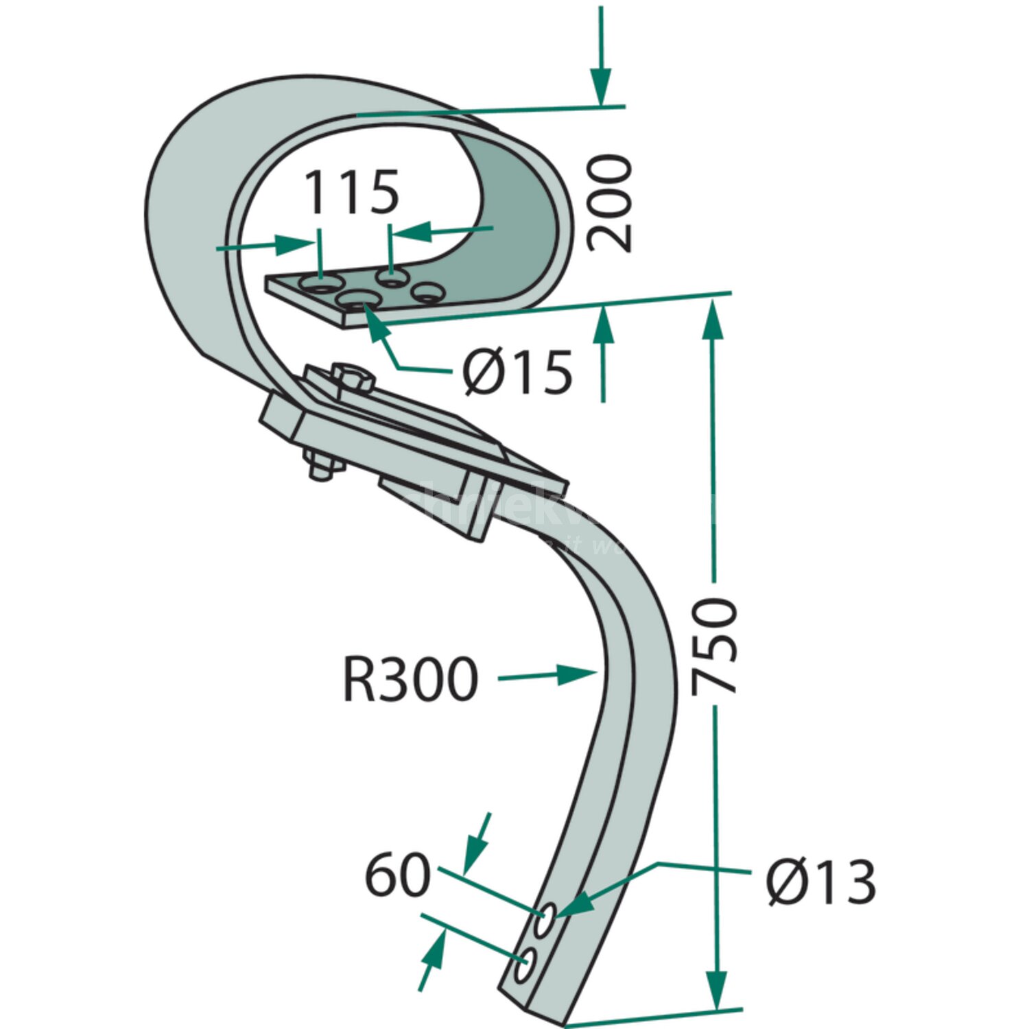 Granit Tand compleet, zonder beitel - 180101.G.100 - Techniekwebshop.nl