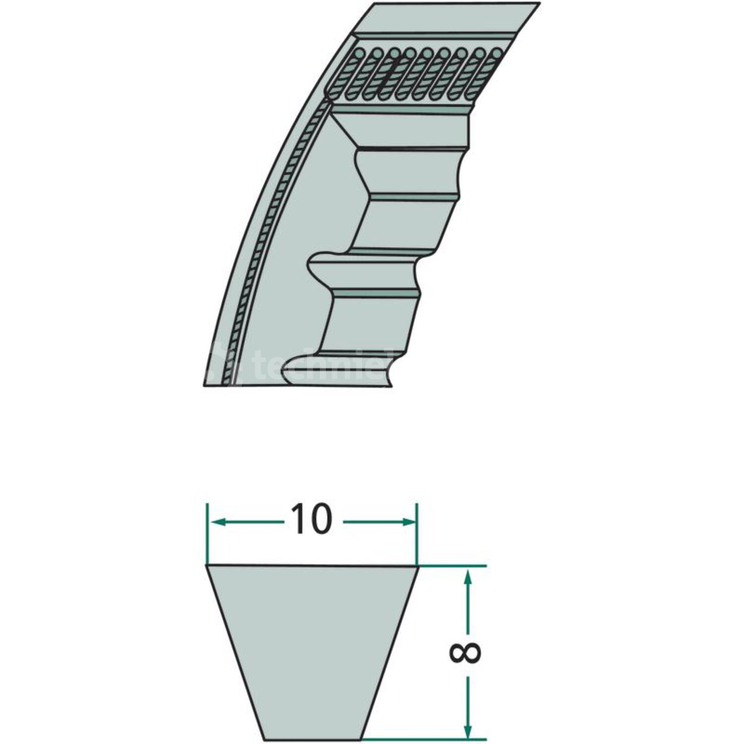 Granit Smalle V-snaar - 575XPZ X 1120, 4059139059034 | Oneindig: Ja ...