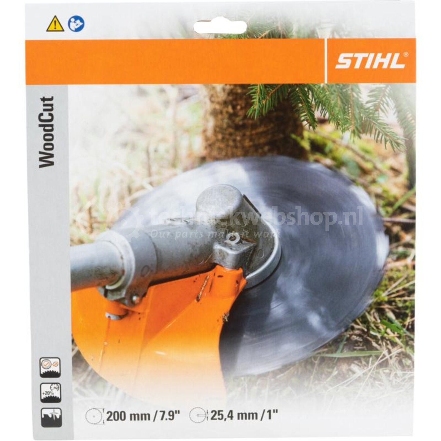 Stihl OEM WoodCut Metal Blade 200 Mm (7.9") For FS Trimmers – 4112-713-4203 #GM-S3A1