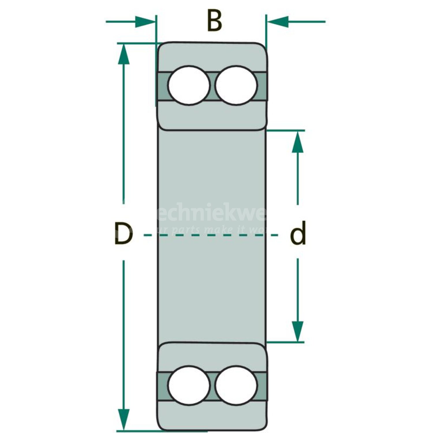 FAG Groefkogellager 4208 - 5554208 | Codering: 4208 | Binnen-Ø: 40 mm ...