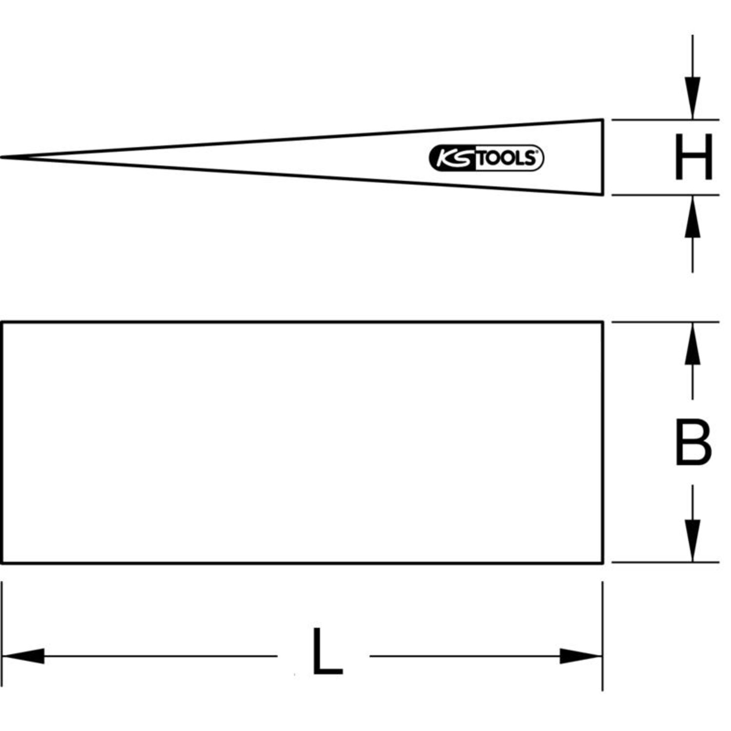 Ks Tools BRONZE Keil mit Loch 100x30x15 mm - 7889632225 |weight in g ...