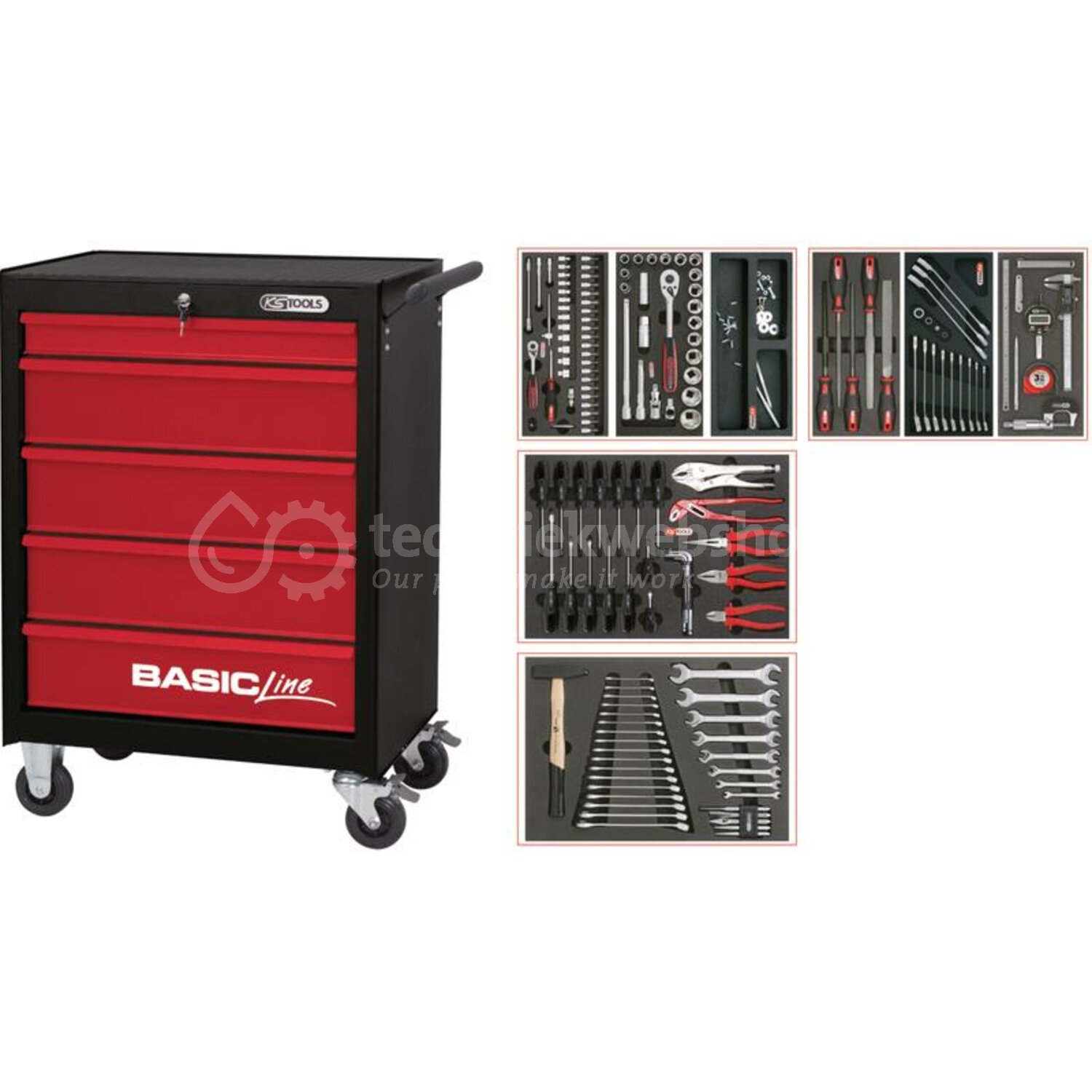 KS Tools BASICline EXTENDED Werkplaatswagen, 157- - 7888365157 ...
