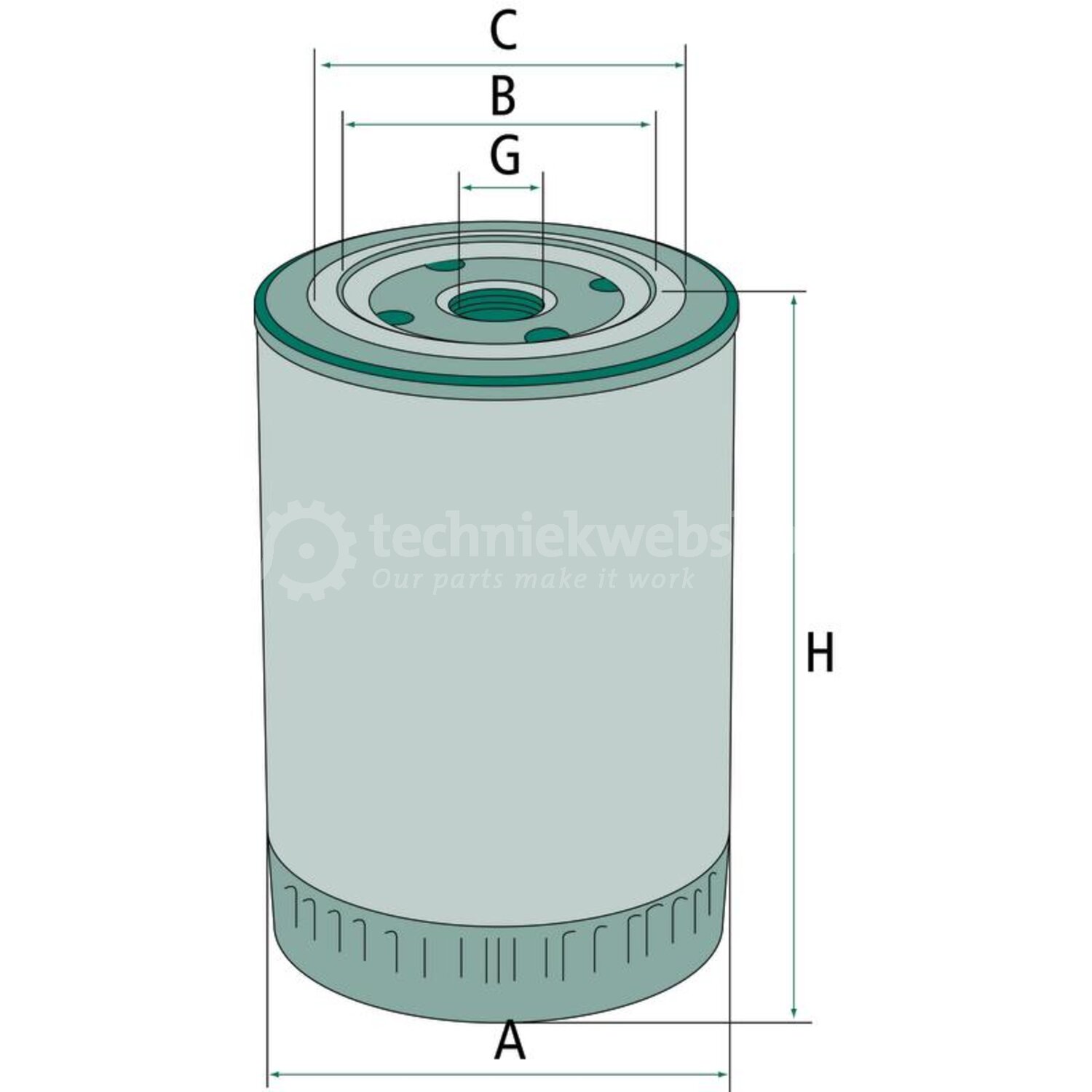 Granit Hydrauliek- / transmissieoliefilter - 8002174, 4250808750683 ...