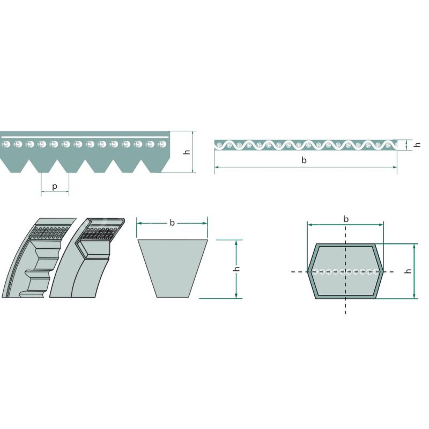 Contitech V-snaar - 587XPB X 2800 | Profiel: XPB | Binnenlengte: 2740 ...