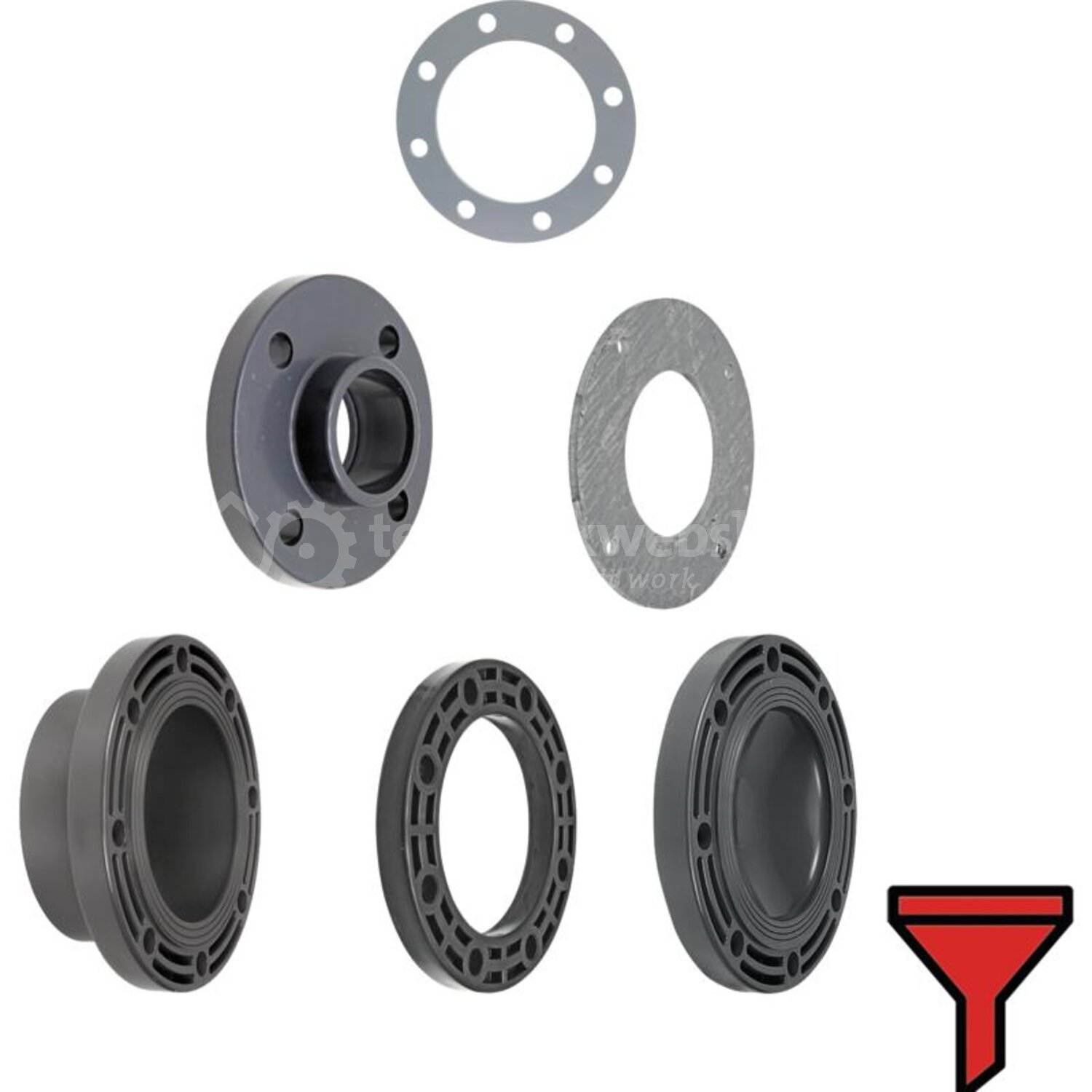 Granit Blinde flens - 40504050553 | Gatafstand-Ø: 60.5 / 63 mm | DN: 15 ...