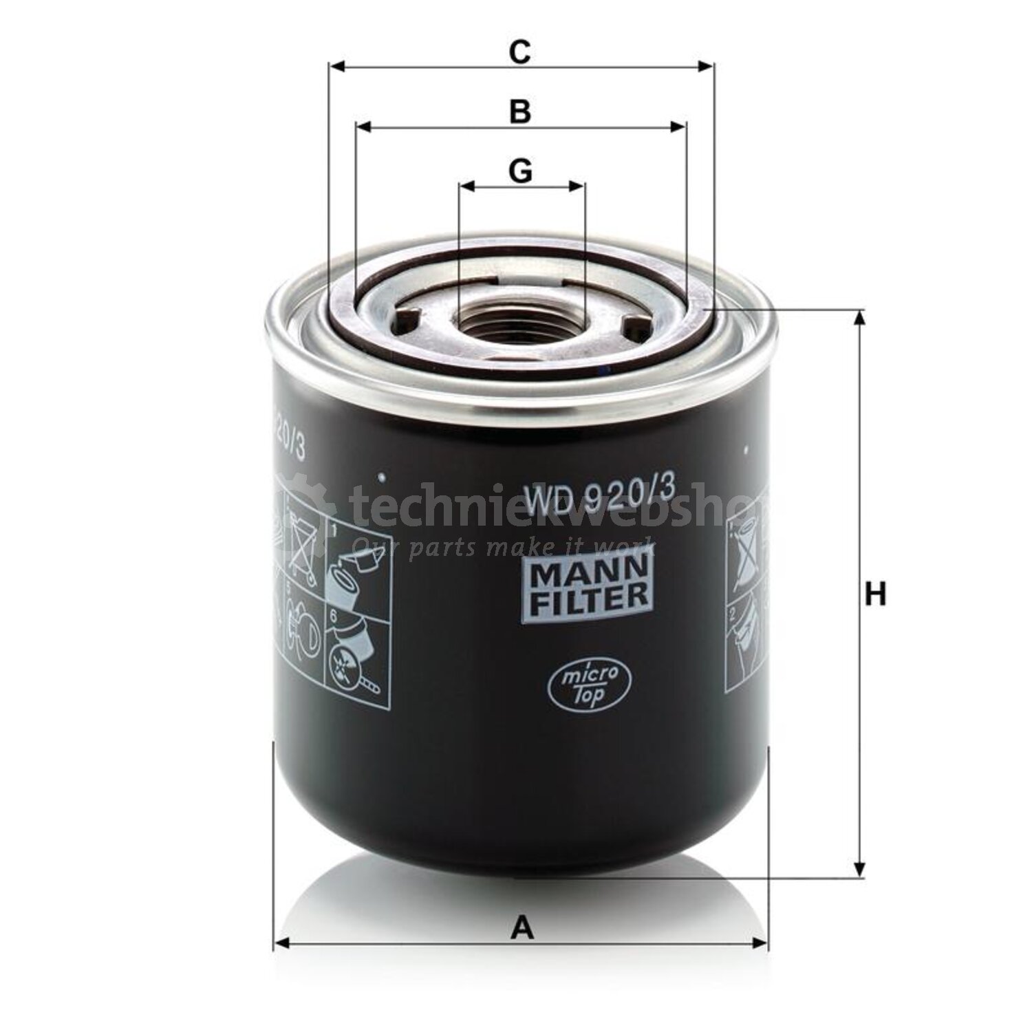 Mann Filter Hydrauliekoliefilter, Filter, hydrauliek voor o.a. Jcb ...