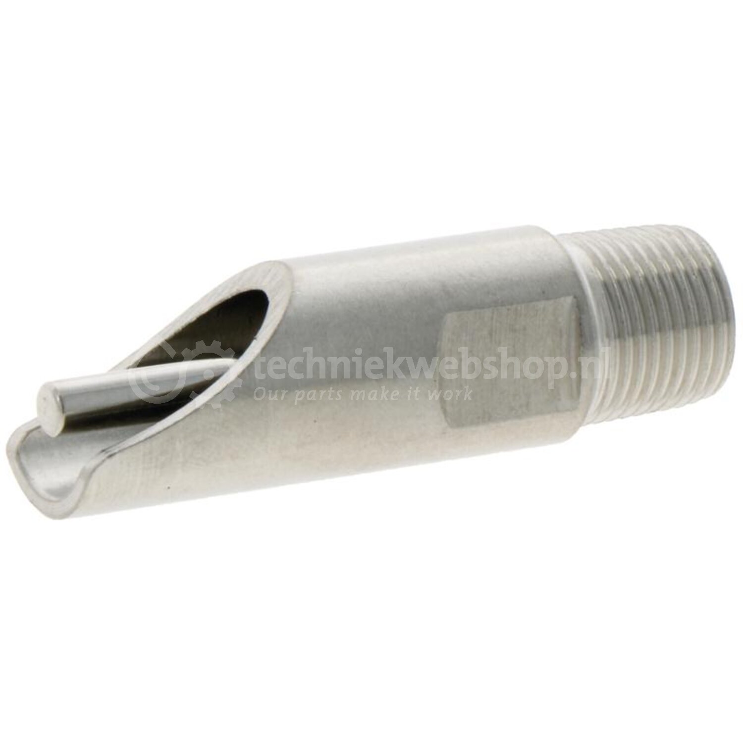 Granit Nippel van RVS 63 mm lang, voor varkens, nippel instelbaar van 8 ...