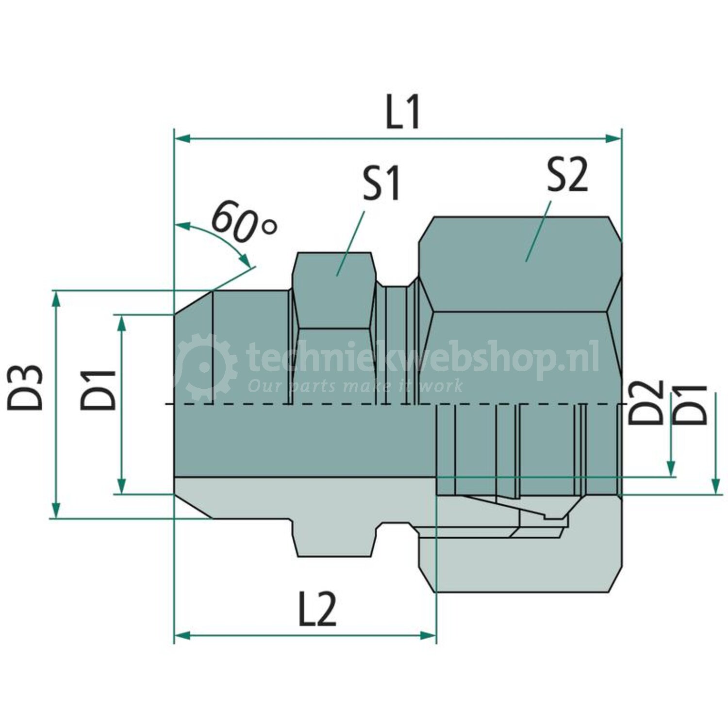 Granit X-GASV 12 S V2A - 60905013 | Serie: 12 S | Aansluitdraad: M20 x ...