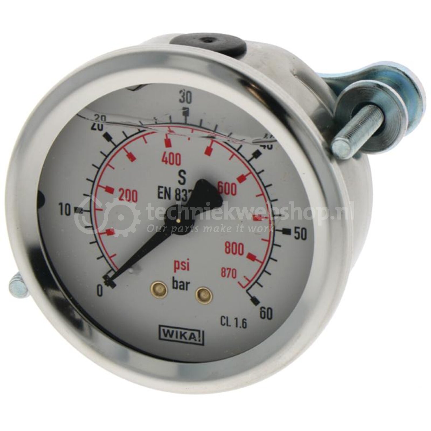 Granit Manometer 60 bar, Ø: 63 mm, 1/4 