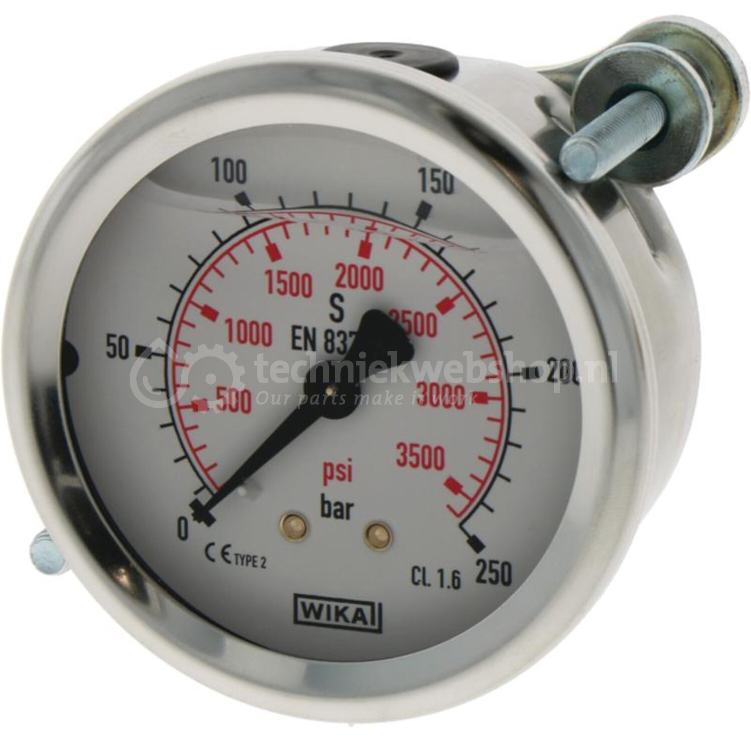 Granit Manometer 250 bar, Ø: 63 mm, 1/4 