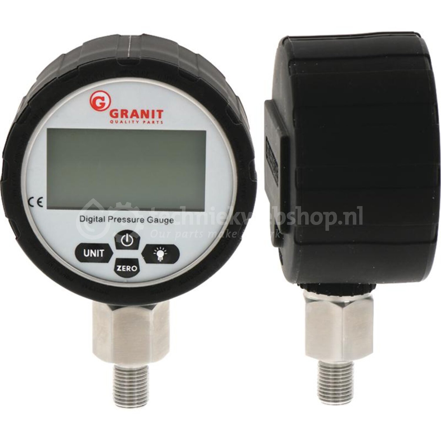 Granit Digitale manometer D: 80 mm 0 - 700 bar - 85050001 ...