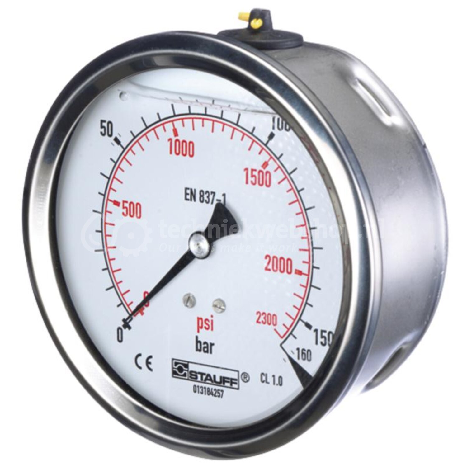 Granit Manometer 250 bar, Ø: 100 mm, -1/2