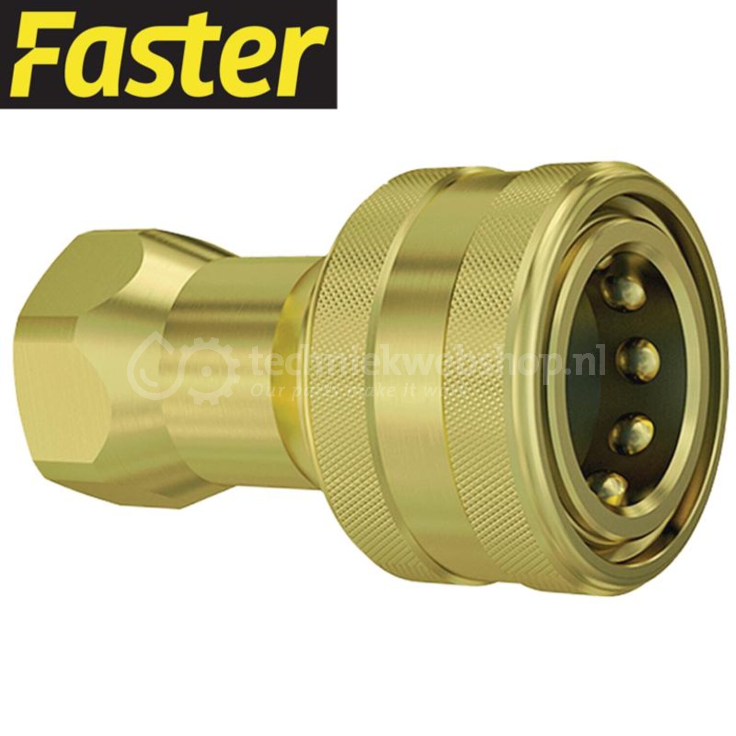 HNV 12 GAS F 5 Snelkoppeling female -MS FASTER - 86001102 | NW: DN 12 ...