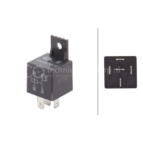 HELLA VALUEFIT Relais – 12V – 5-polig – Wisselrelais – Met Houder – 4RD 933 332-361 – 40A – Temperatuurbestendig -40°C Tot 125°C