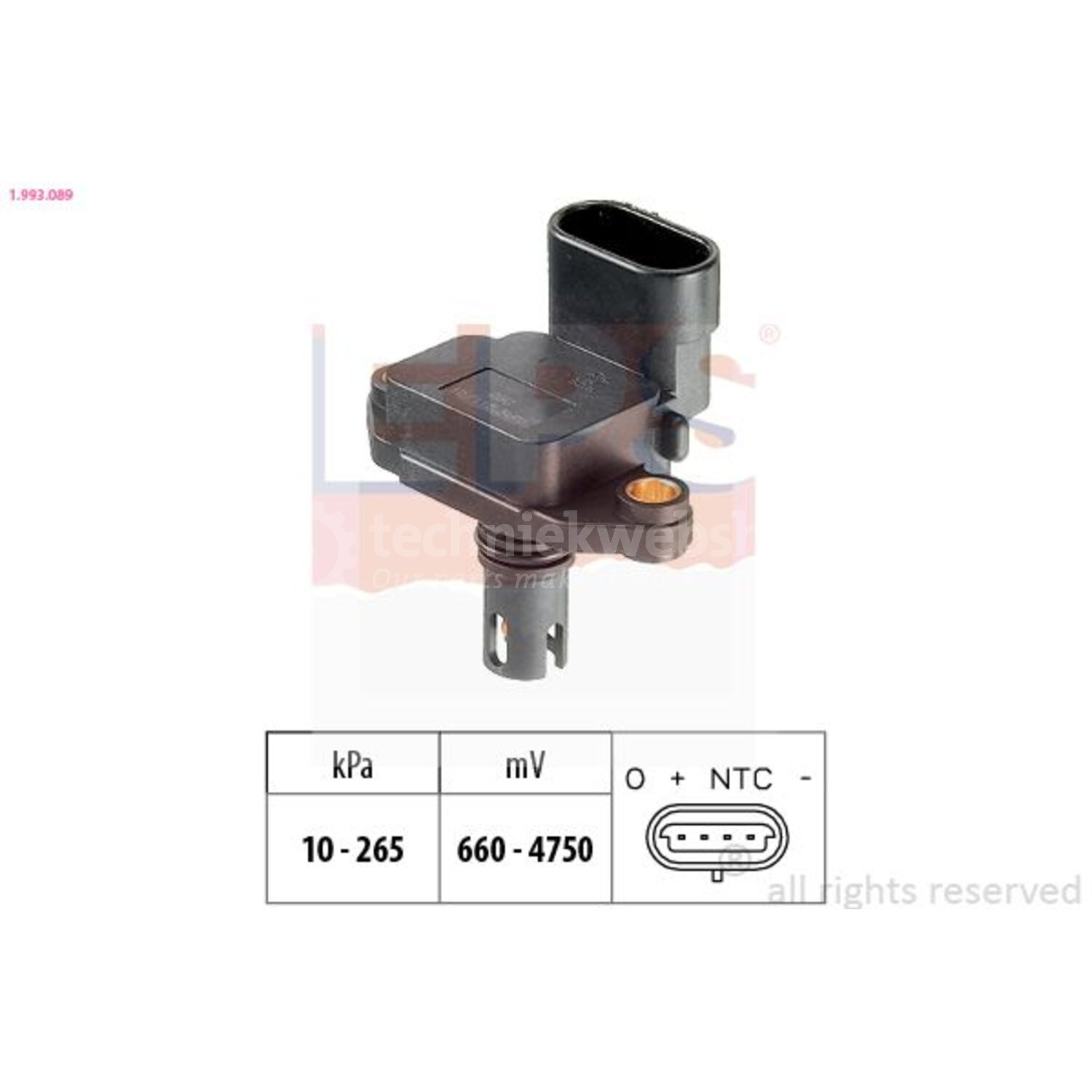 EPS Luchtdruksensor, hoogteregelaar, Sensor, vuldruk, MAP sensor voor o ...