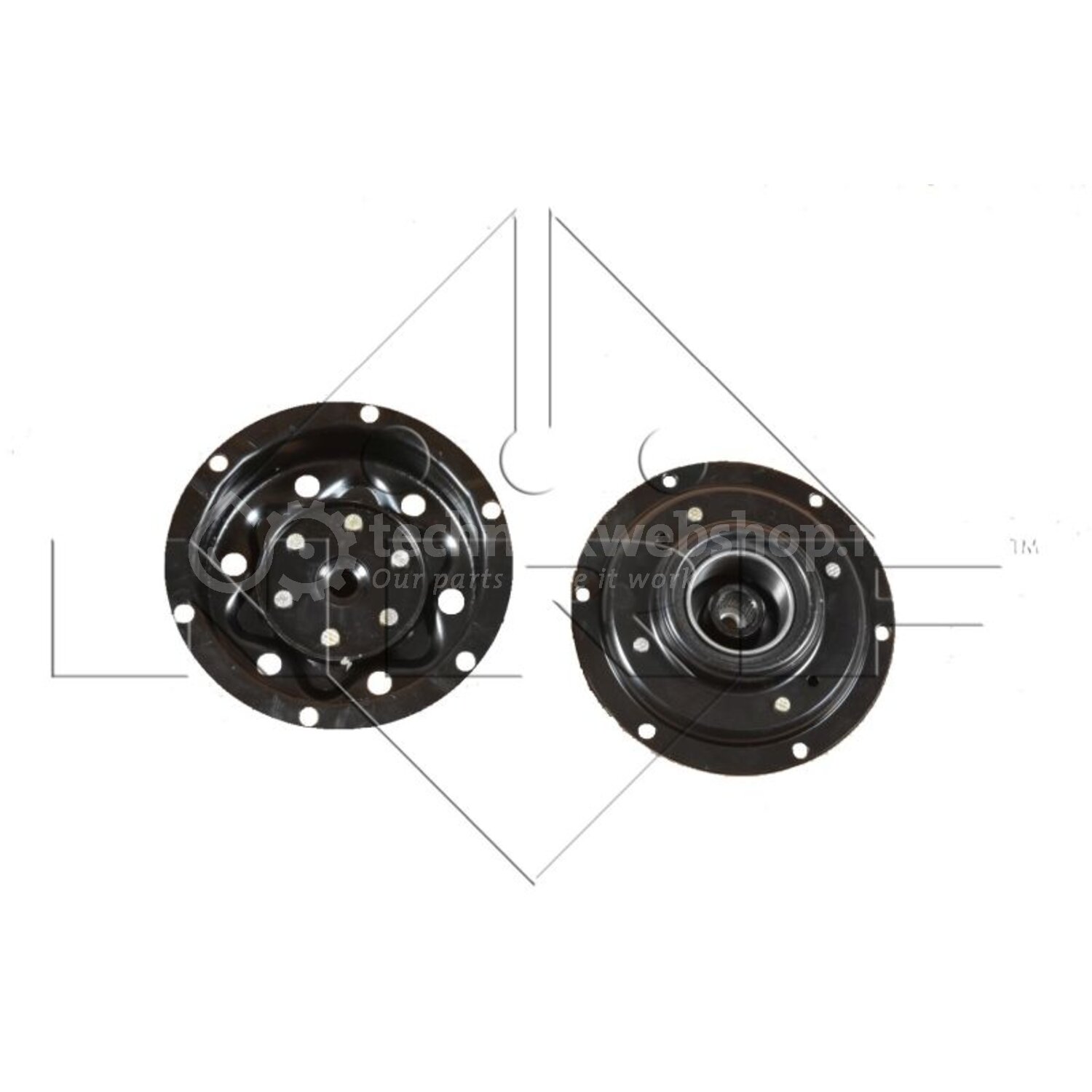 NRF Magneetkoppeling, airconditioningcompressor voor o.a. Vw, Volvo ...