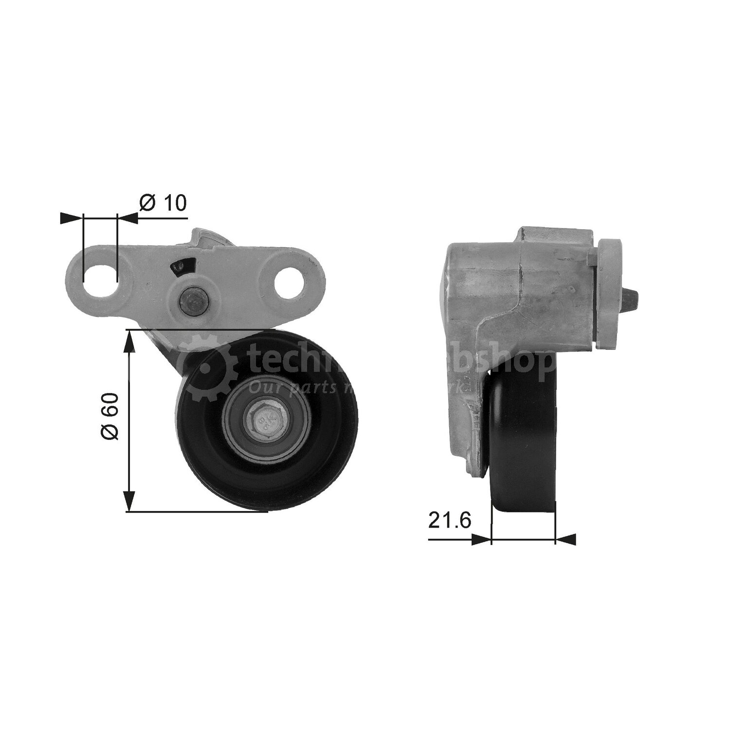 Gates Riemspanner, Poly V-riem voor o.a. Chevrolet, Gmc, Cadillac ...