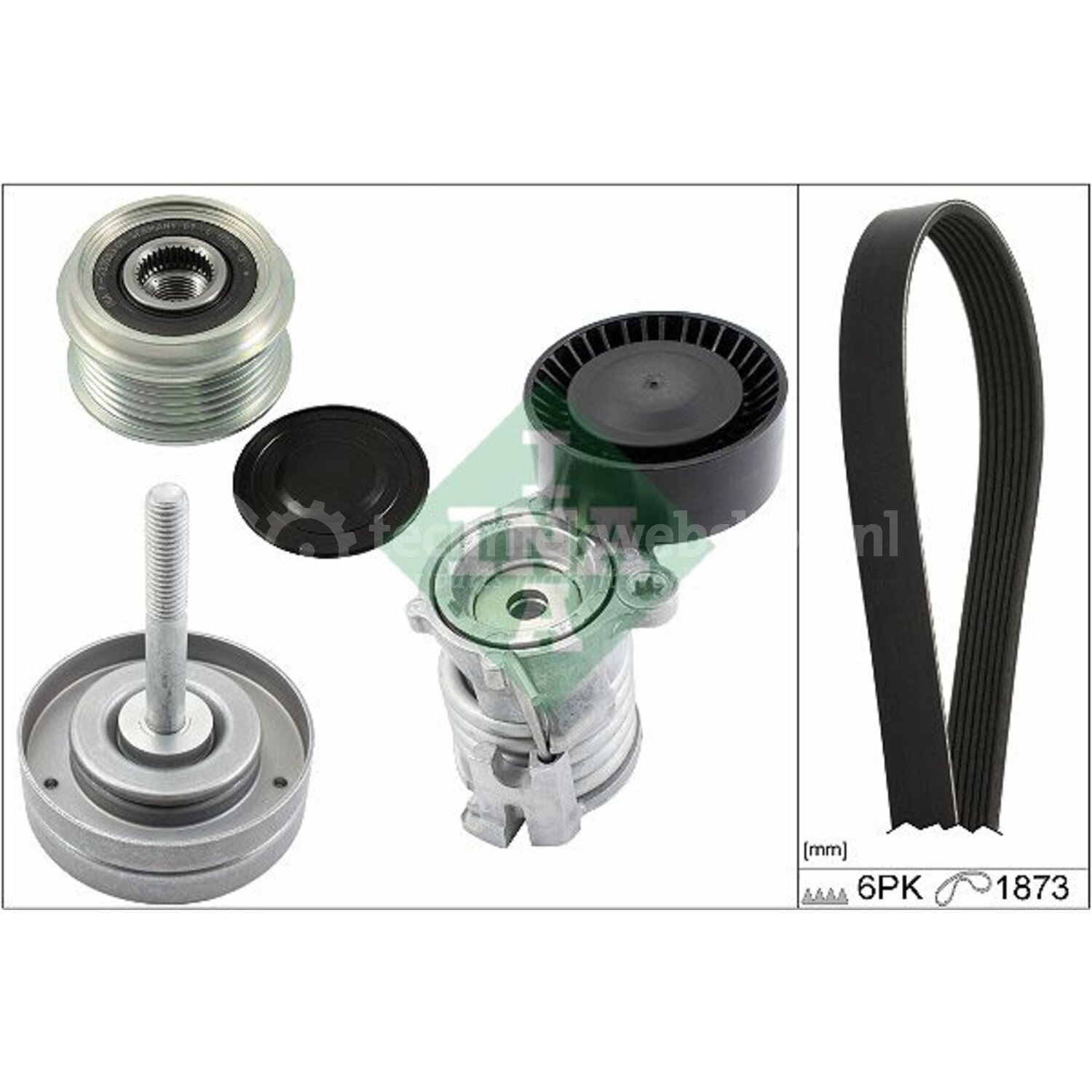 Schaeffler INA Poly V-riem set voor o.a. Skoda, Vw, Seat, Audi - 529 ...