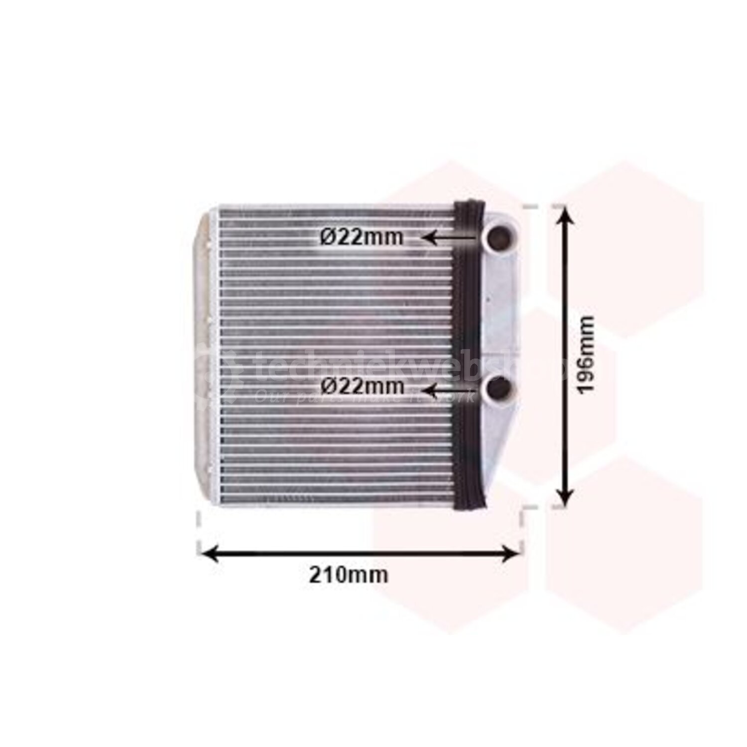 Radiateur De Chauffage Van Wezel 02006083 – Compatible MINI / Austin Mini 1989-2002 – Pièce Neuf Qualité Premium
