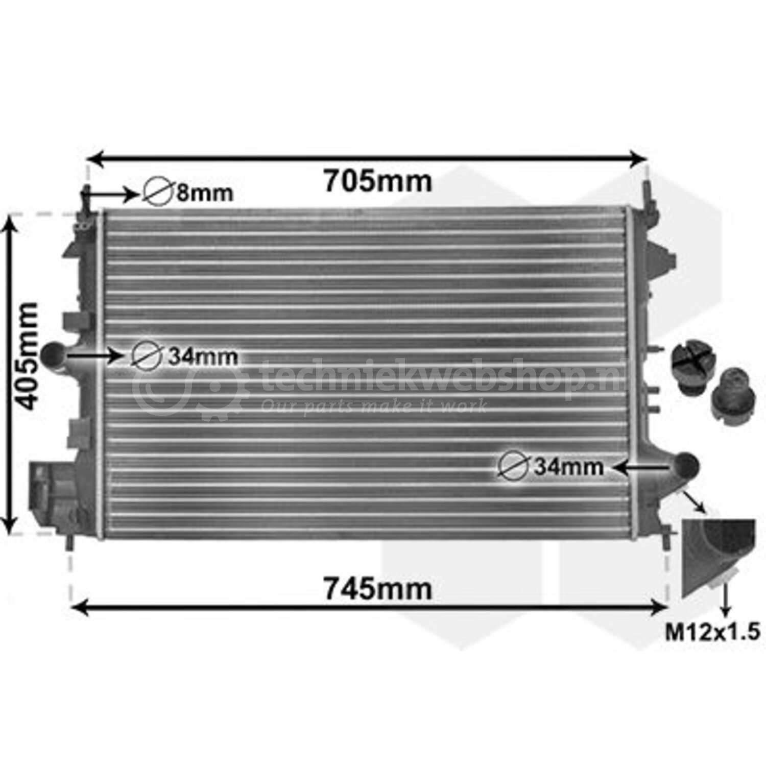 Radiateur Diesel Van Wezel Pour Opel Vivaro (2006-2014) - Référence 43002490