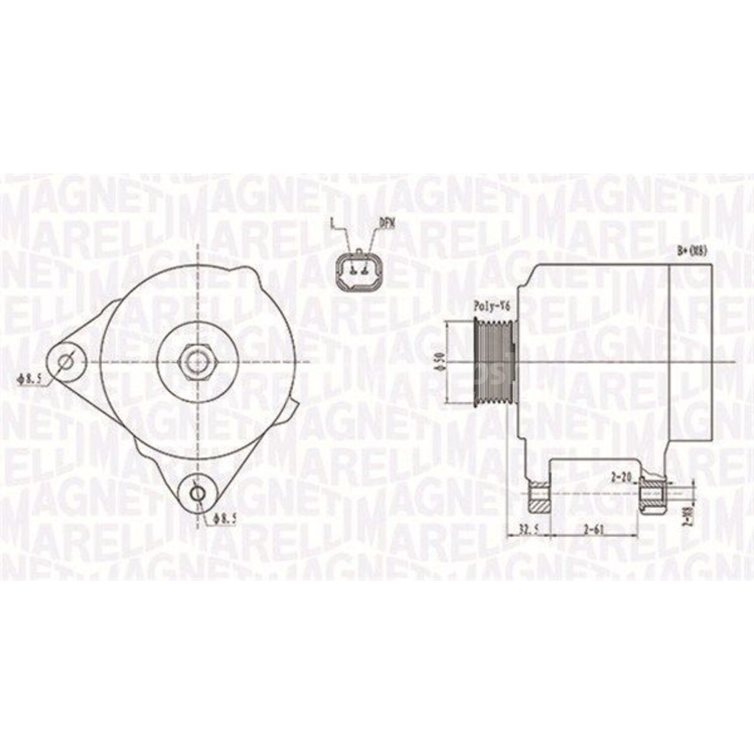Alternatore Magneti Marelli 063732017010 Per Opel Astra E Zafira - Ricambio Rigenerato Di Qualità
