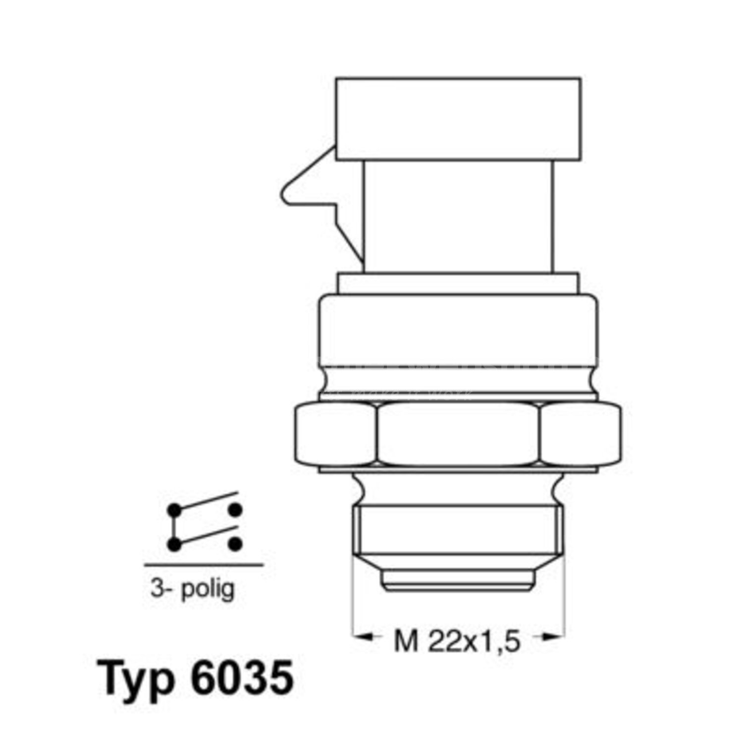 BorgWarner (Wahler) Temperatuurschakelaar, radiateurventilator voor o.a ...