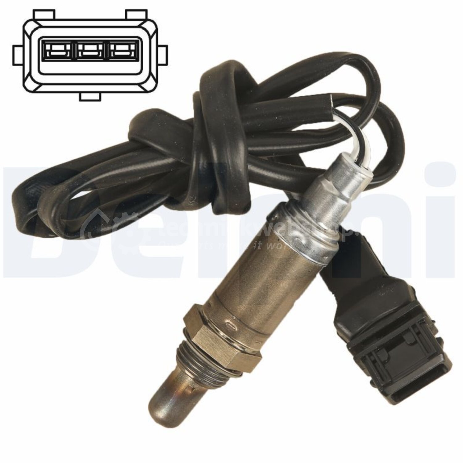 Sonde Lambda Delphi ES20541-12B1 - Capteur O2 Pour Mesure Oxygène échappement