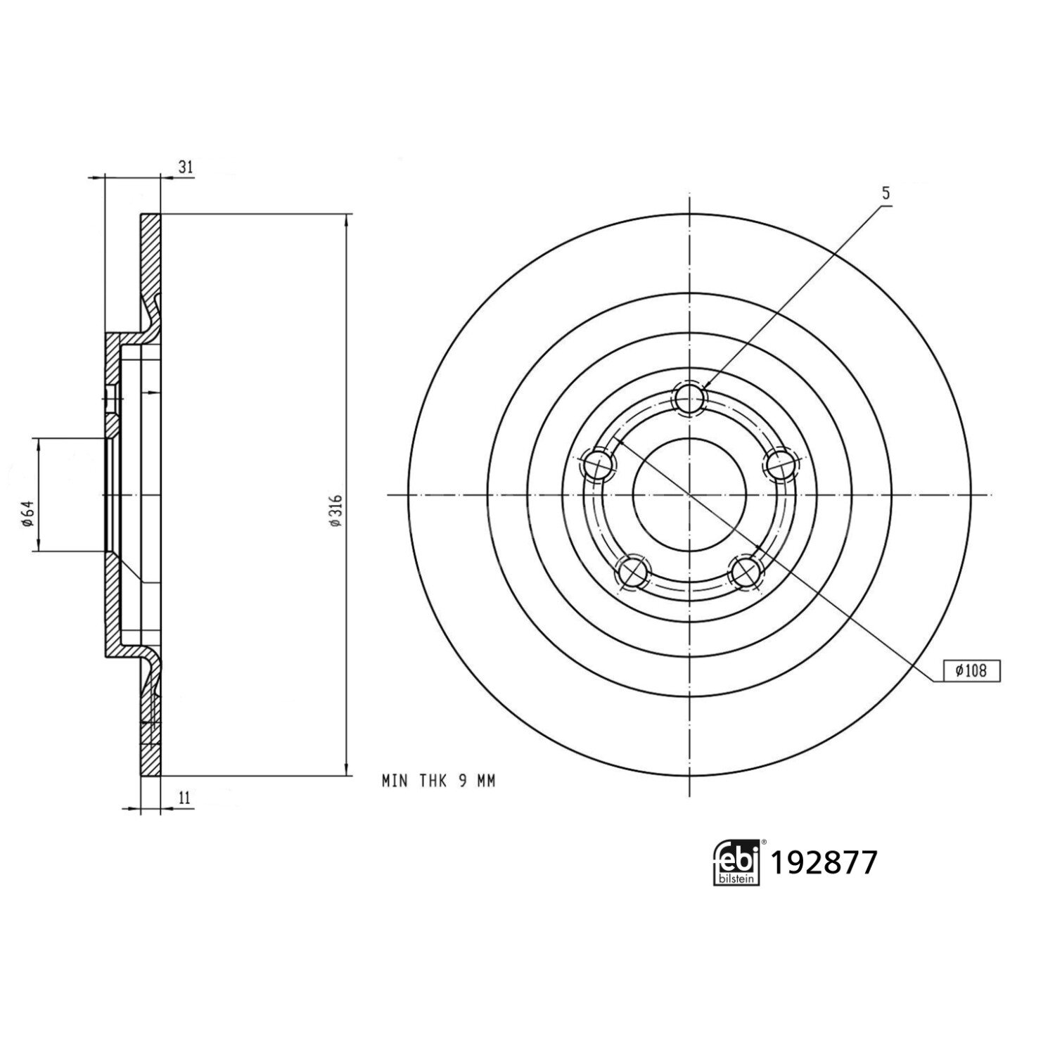 FEBI BILSTEIN Remschijf voor o.a. Ford Usa, Ford, Ford Motor Company ...
