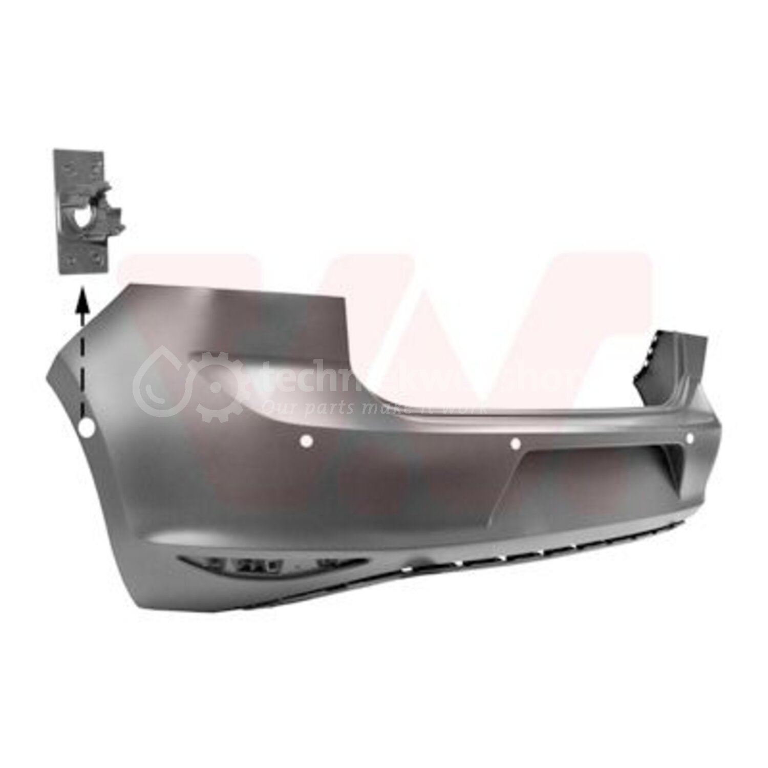 VAN WEZEL Bumper voor o.a. Vw - 5766546, 5410909555856 | Inbouwplaats ...