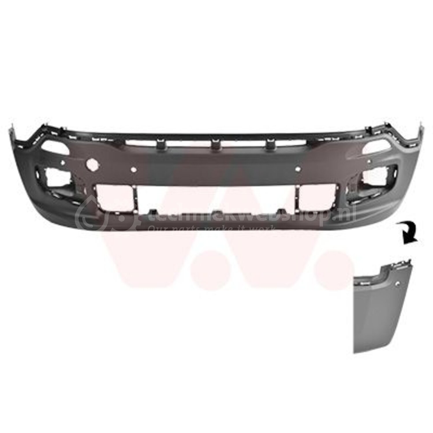 VAN WEZEL Bumper voor o.a. Jeep - 2126571, 5410909865719 | Inbouwplaats ...