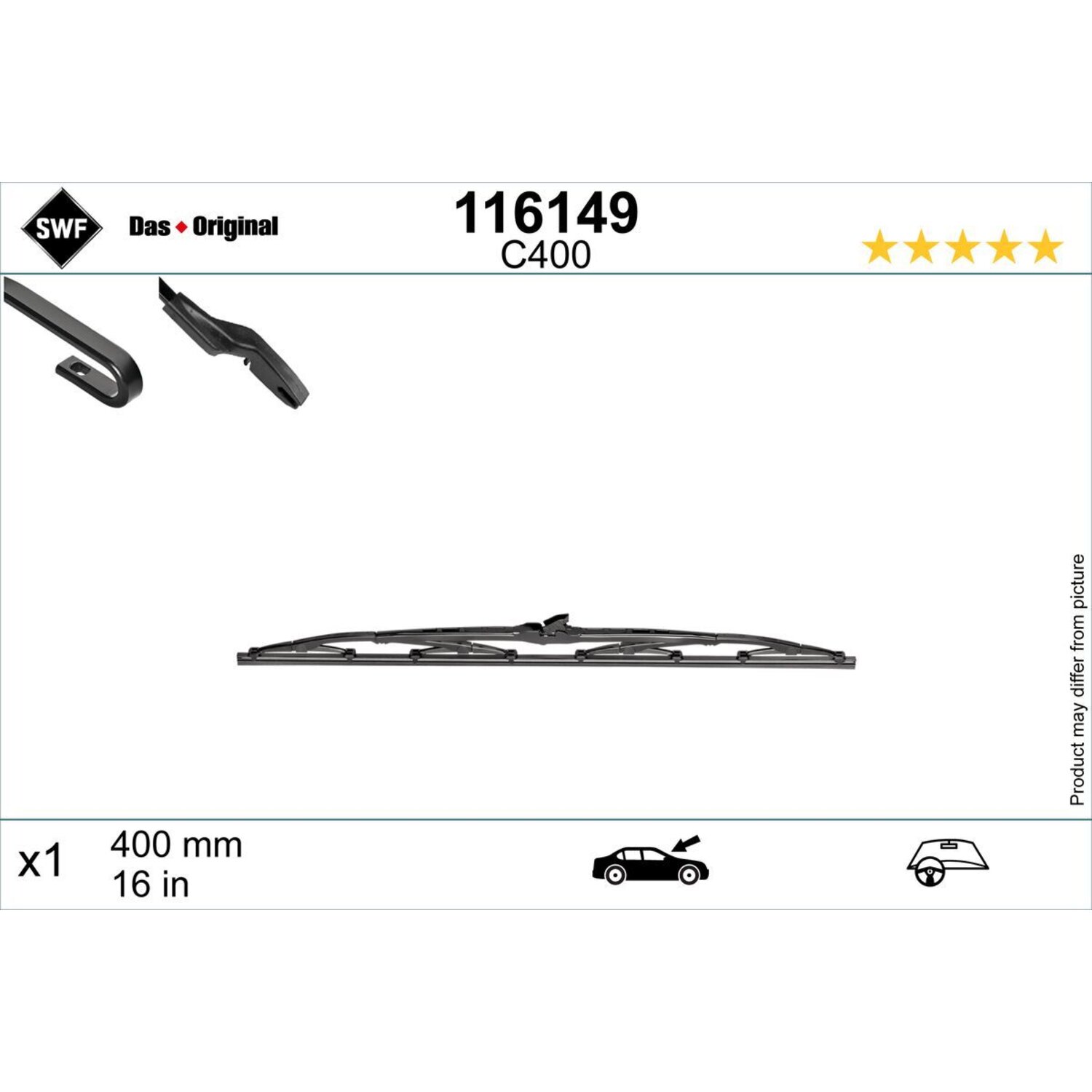 SWF Wisserblad voor o.a. Vw, Kia, Toyota, Peugeot, Hyundai, Opel ...