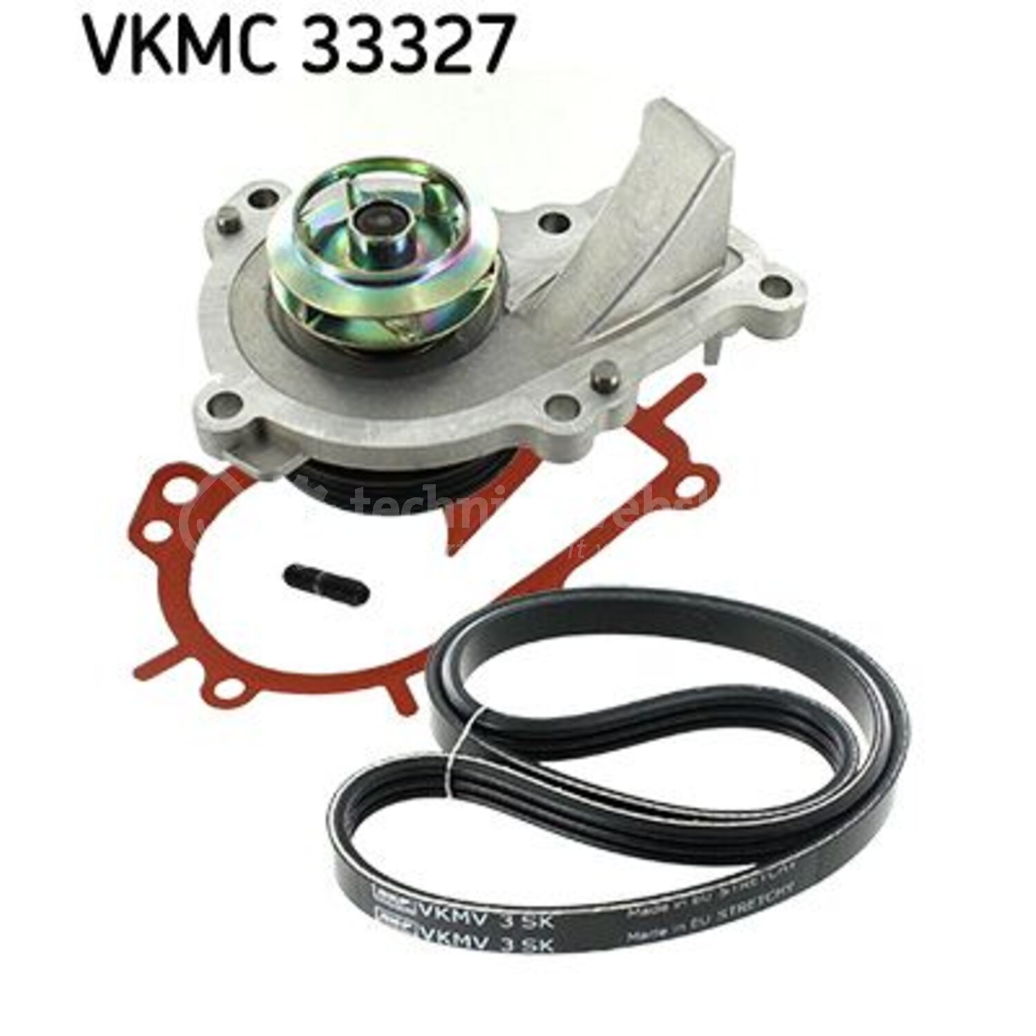 Skf Waterpomp + Multi V-riemset voor o.a. Citroën, Peugeot, Opel, Ds ...