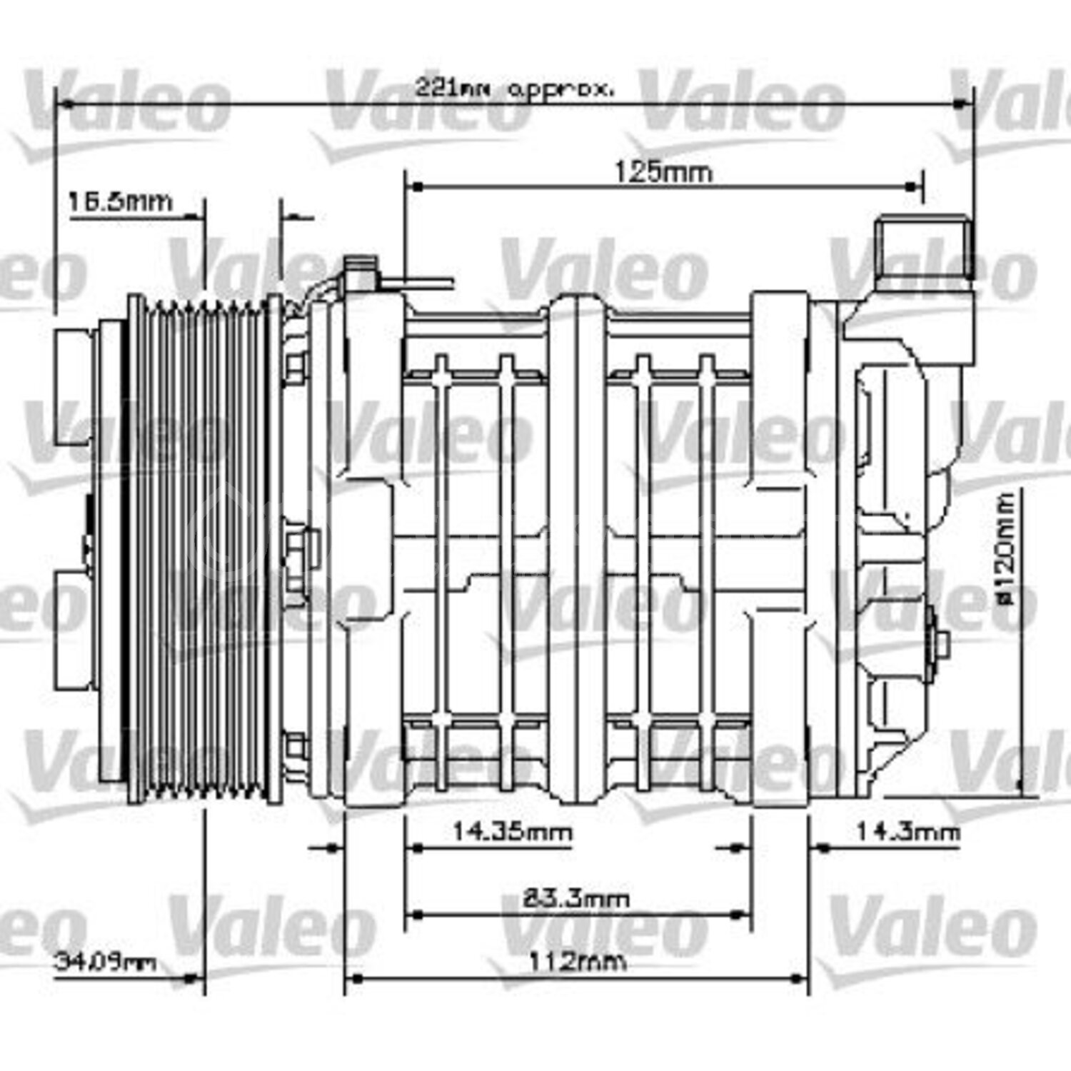 VALEO Compressor, airconditioning - 815835, 3276428158358 ...