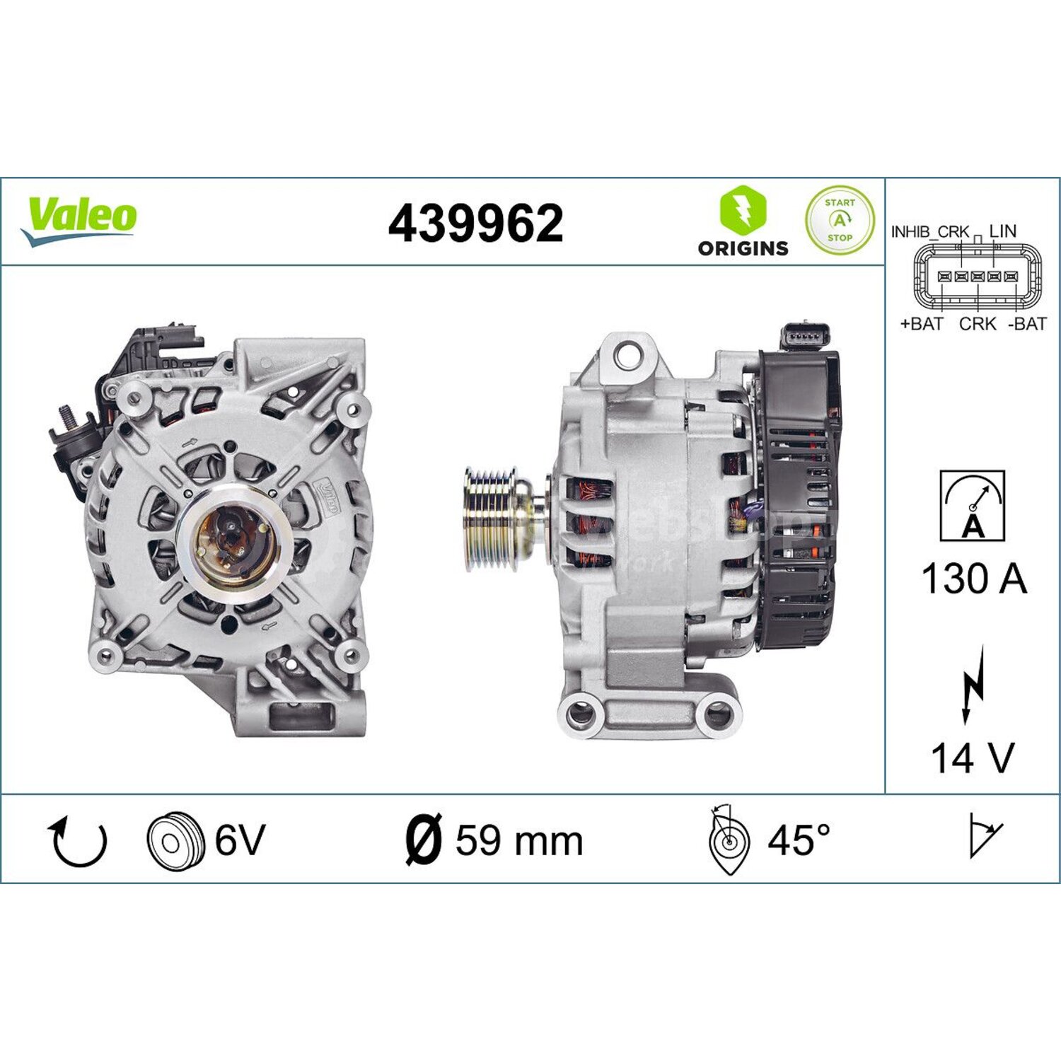 ALTERNATOR STERT&STOP ST35C017 SMART ORIGINAL VALEO