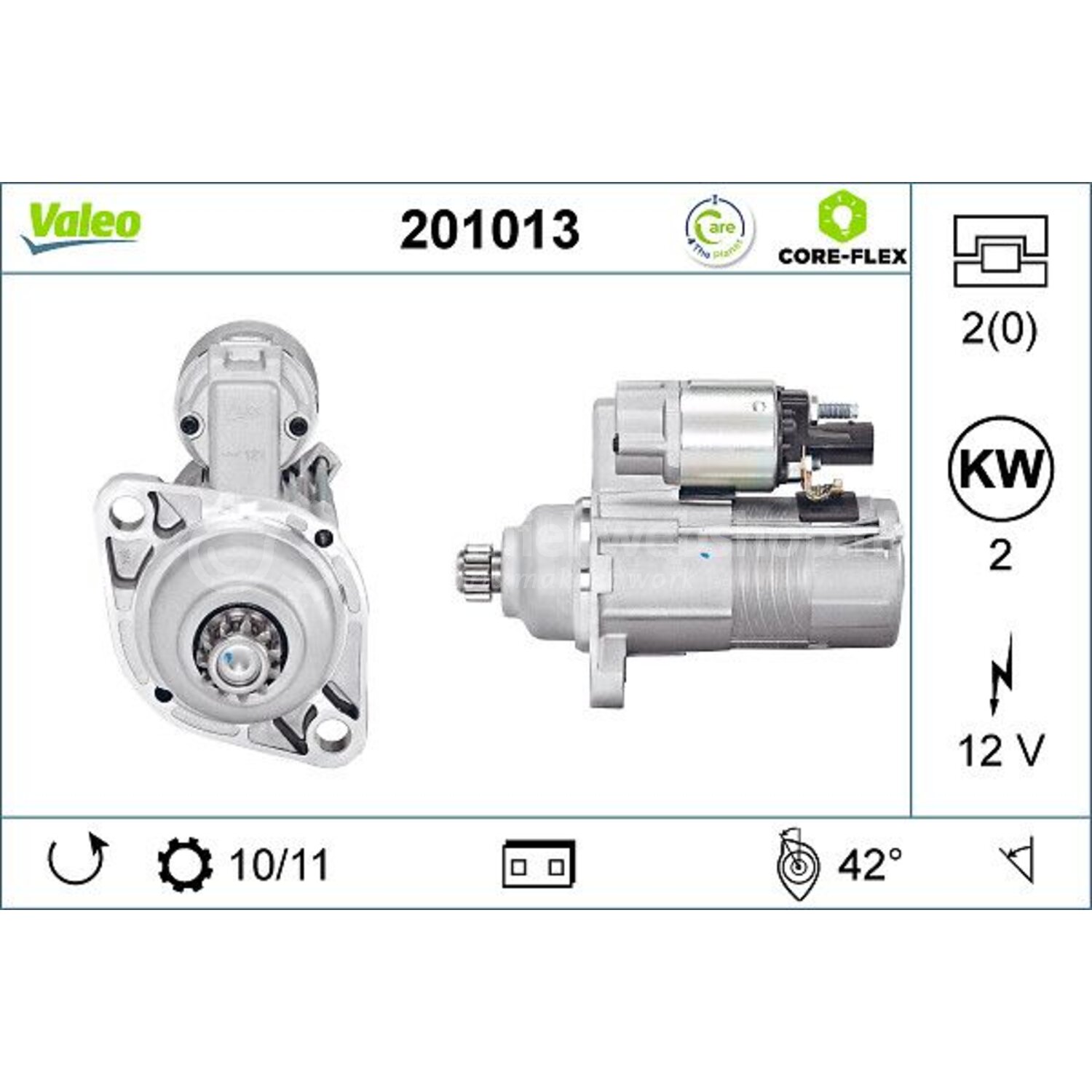 VALEO Startmotor / Starter voor o.a. Vw, Audi, Seat, Skoda - 201013 ...