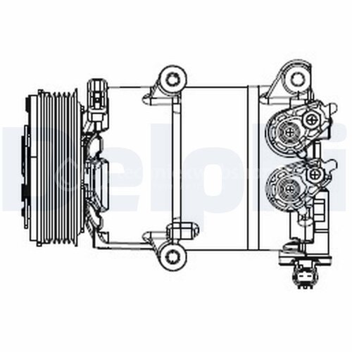 DELPHI Compressor, airconditioning voor o.a. Ford - CS20553 ...