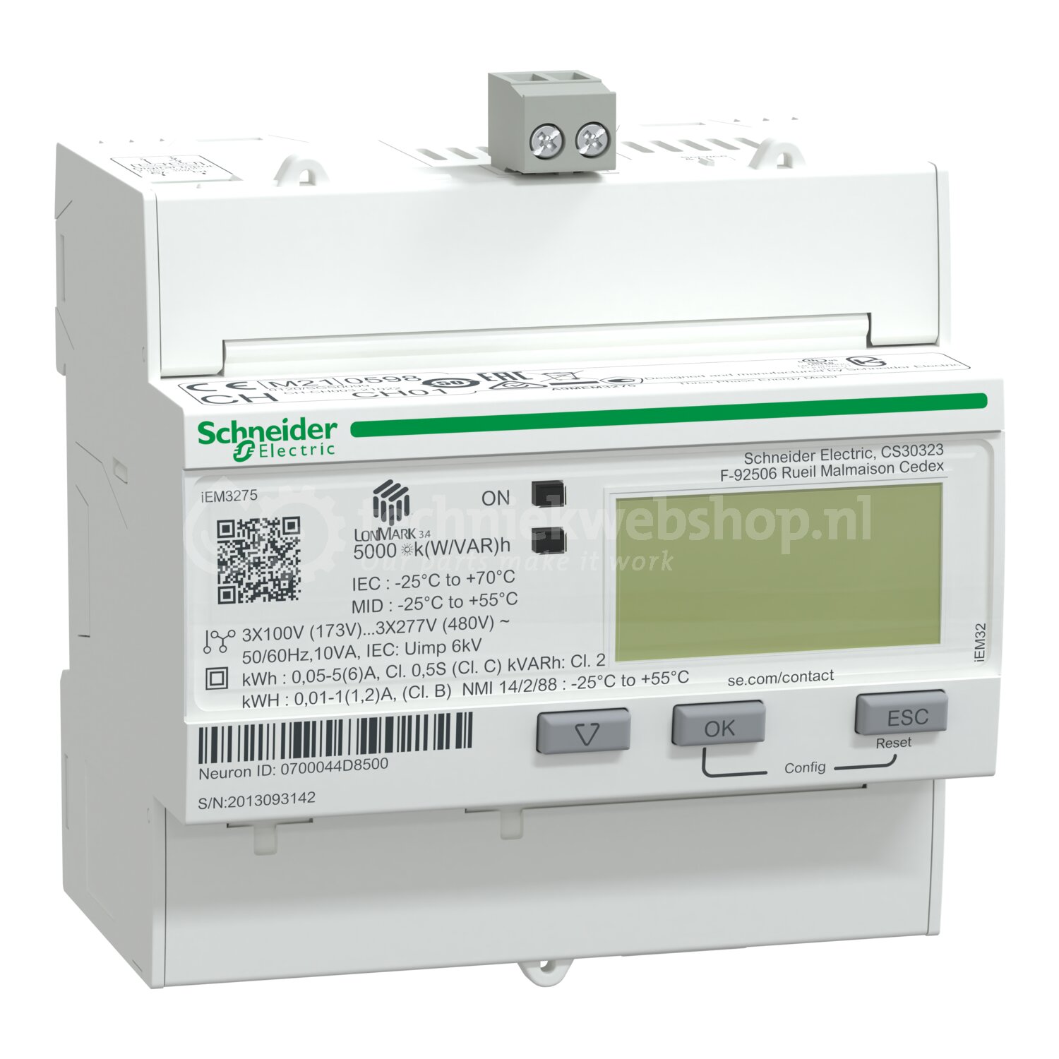Schneider Electric Acti9 Energy Meters iEM3000 - Elektriciteitsmeter ...