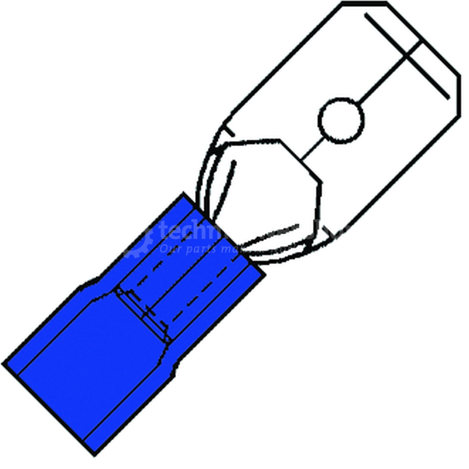 Klemko Techniek Geïsoleerde kabelschoenen, PVC - SP 2507 H / Geïsol