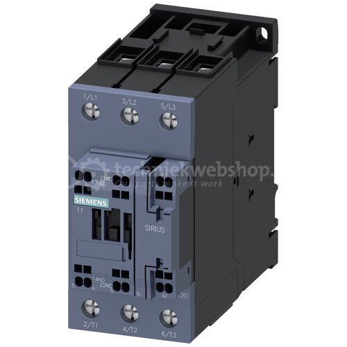Siemens Industry CONTACTOR,AC3:22KW 1NO+1NC 400VA... / Contactor, AC-3e ...