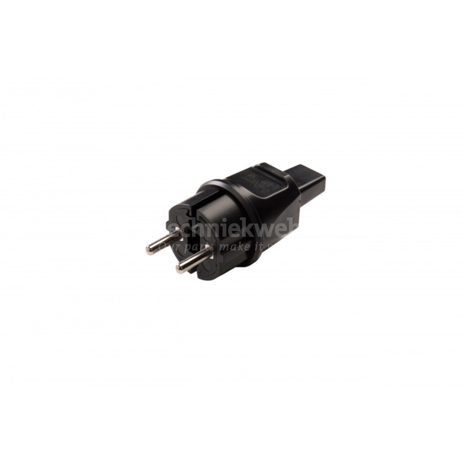 Martin Kaiser contour plug - zwart / MK rechte stekker ongeaard, IP44 ...