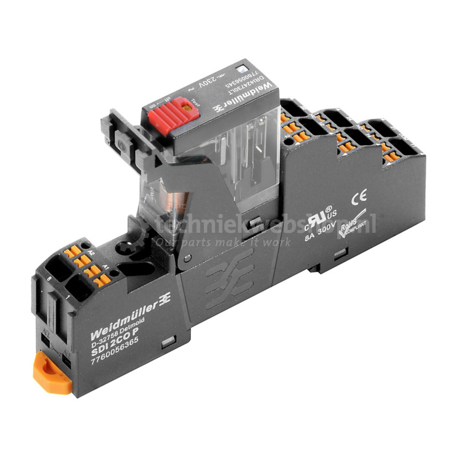 Weidmüller Benelux D-SERIES DRI - DRIKITP230VAC 2CO LD/PB / Relay ...