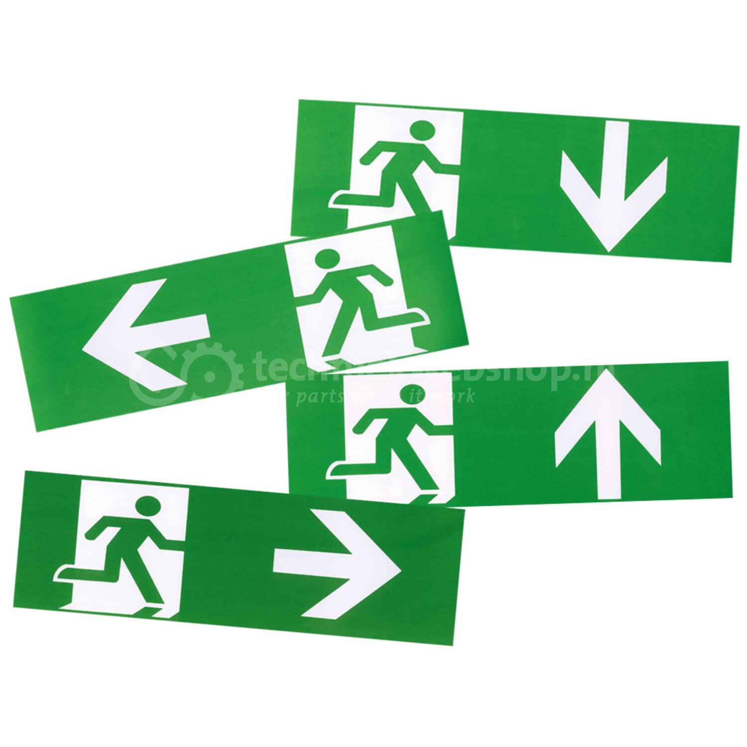 DecaLED Emergency Range - Pictogram Set 6 stk voor 94000112 I / SO7010 ...