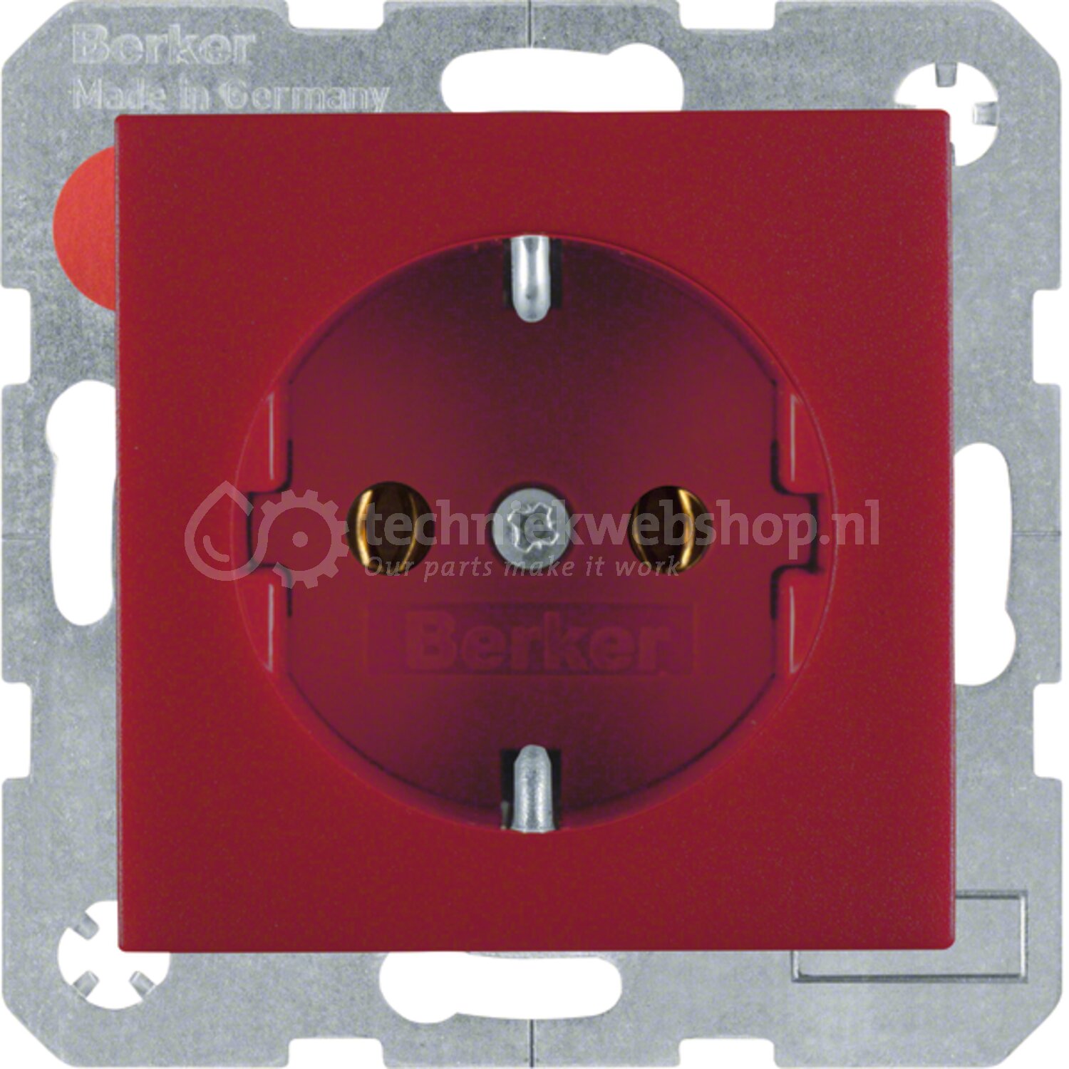 Hager berker - S.1/B.3/B.7 / WCD RA, schroef rood mat, verkoop per: 1 x ...