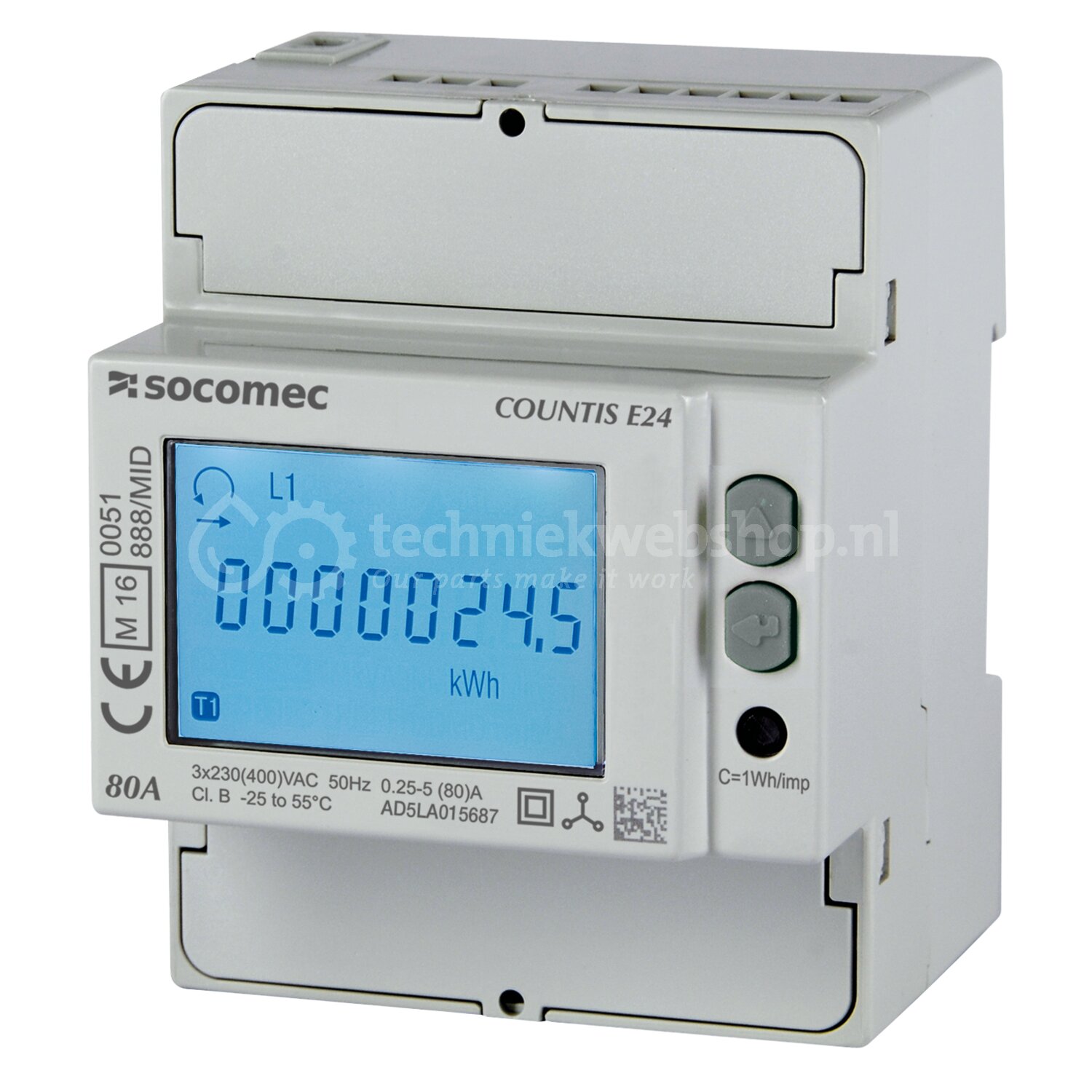 Socomec METERING - ENERGY METERS / COUNTIS E24 KWH 3PH 80A MODBUS MID ...