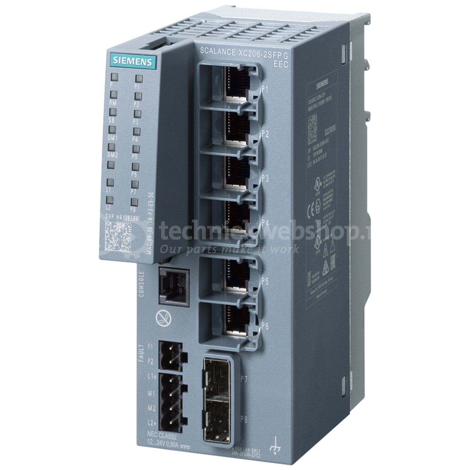 Siemens Industry SCALANCE XC206-2SFP G EEC, managed Layer 2 switch, 6x ...