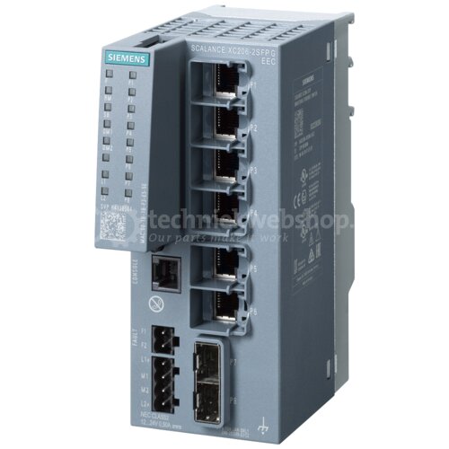 Siemens Industry SCALANCE XC206-2SFP G EEC, managed Layer 2 switch, 6x ...