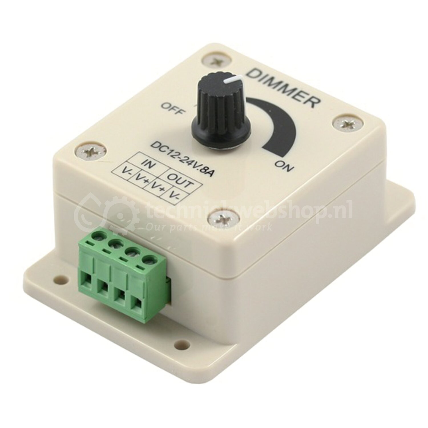 DecaLED LED Dimmers - Led Dimmer Potmeter Opbouw 12/24V 8 / A, verkoop ...