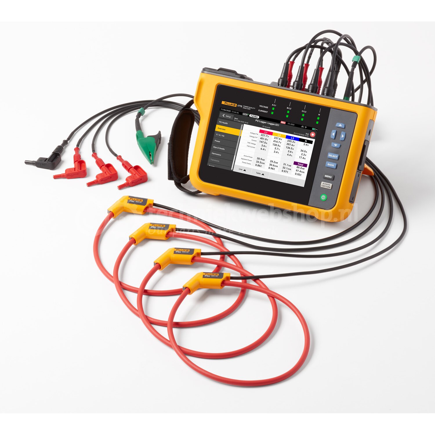 Net- en vermogensanalyse-apparaat - 1775 / Fluke Power Quality Analyzer ...
