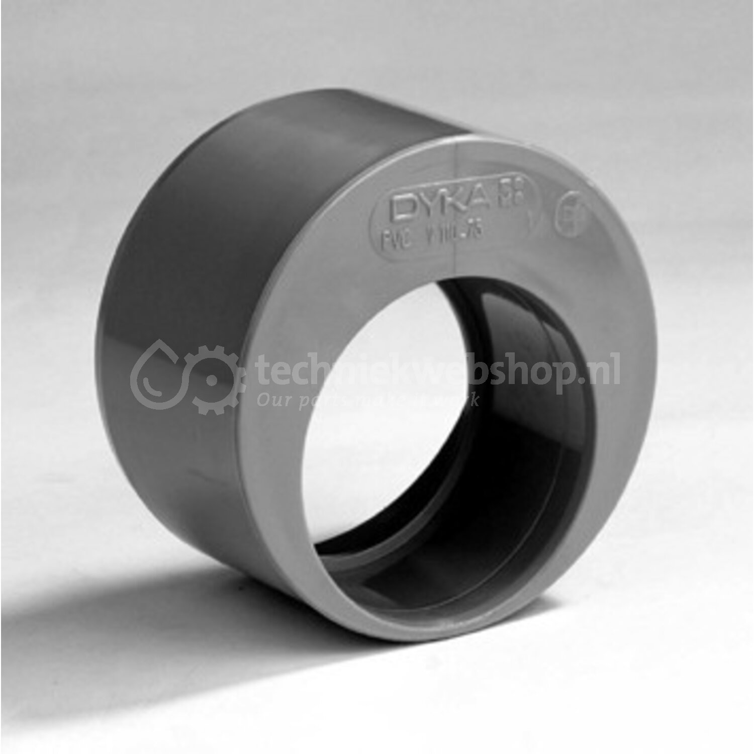 Dyka PVC Verloop 90x40 1LV Exc Grijs, verkoop per: 1 x 1 stuk ...